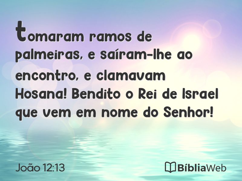 João 12:13 em imagem para compartilhar