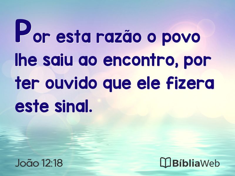 João 12:18 em imagem para compartilhar