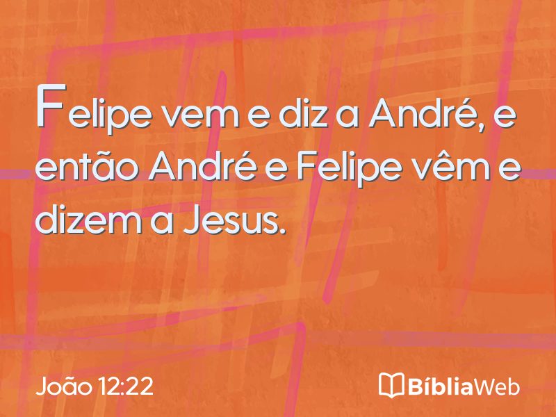 João 12:22 em imagem para compartilhar