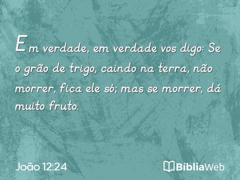 João 12:24 em imagem para compartilhar