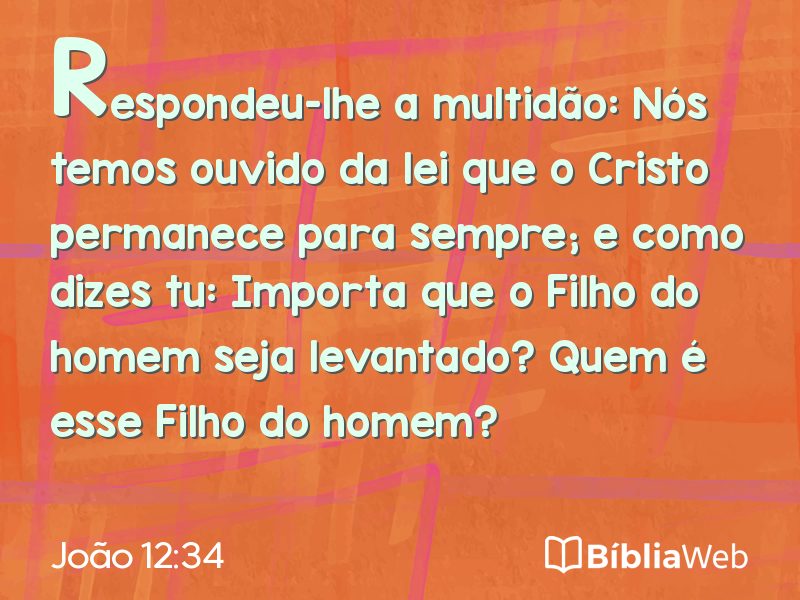 João 12:34 em imagem para compartilhar