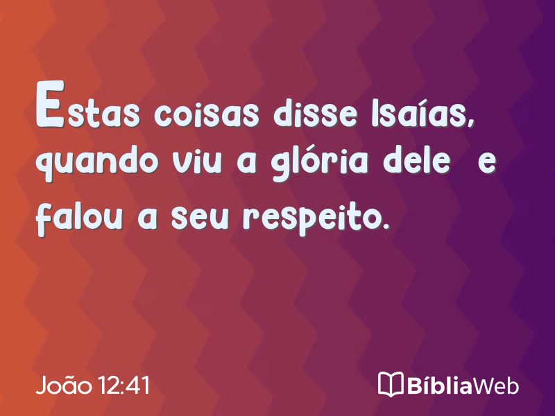 João 12:41 em imagem para compartilhar