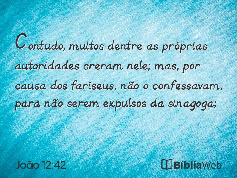 João 12:42 em imagem para compartilhar