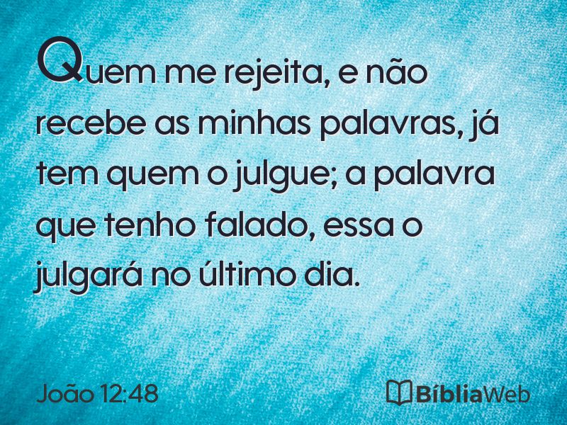 João 12:48 em imagem para compartilhar