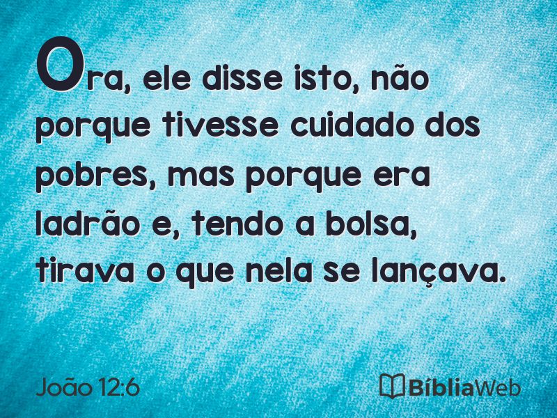 João 12:6 em imagem para compartilhar