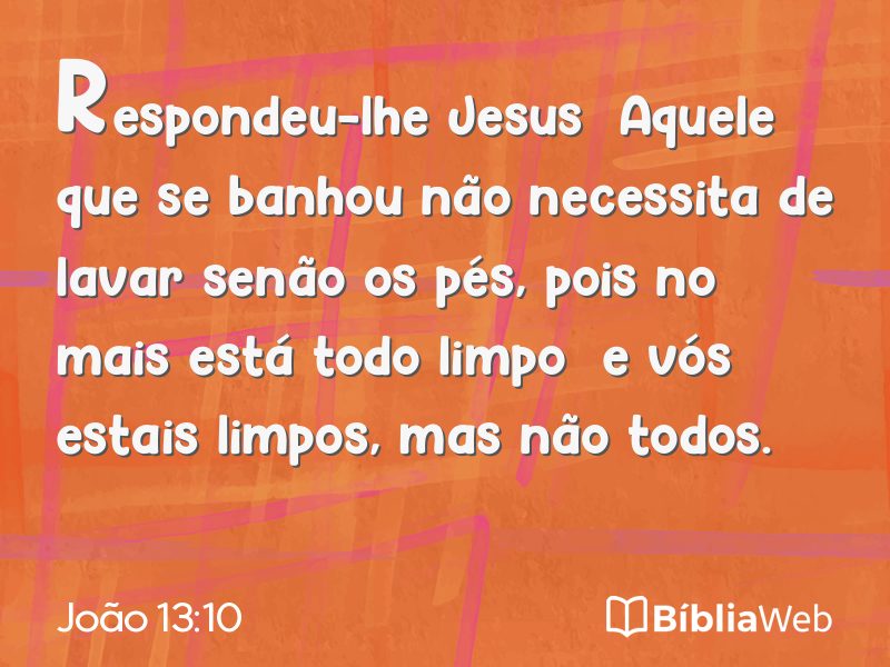 João 13:10 em imagem para compartilhar