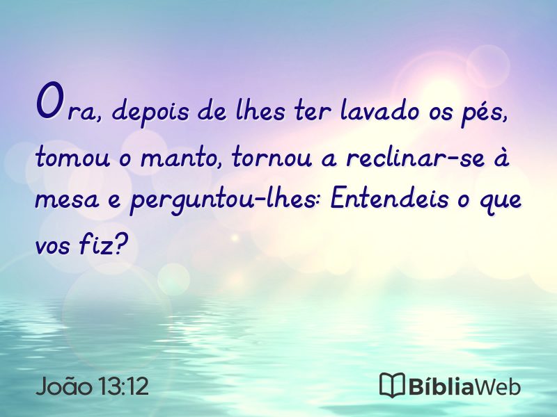 João 13:12 em imagem para compartilhar