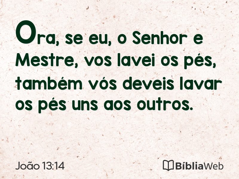 João 13:14 em imagem para compartilhar