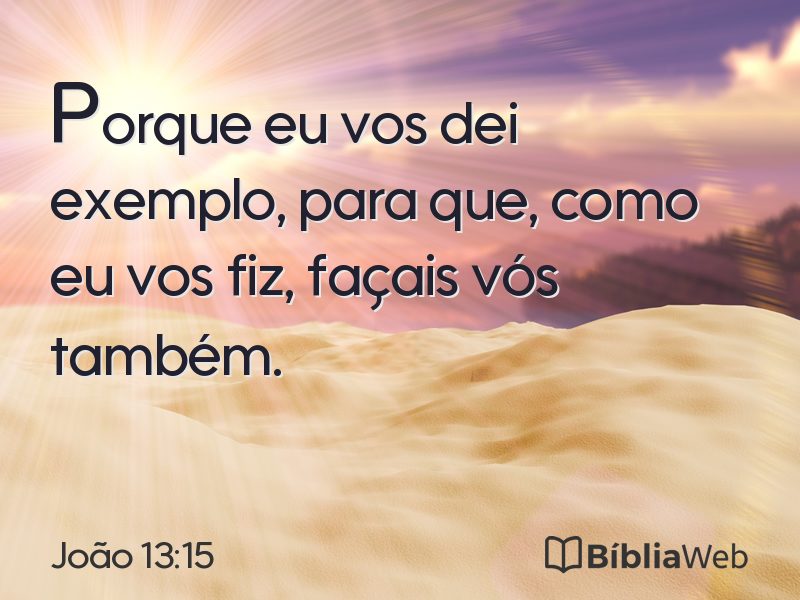 João 13:15 em imagem para compartilhar