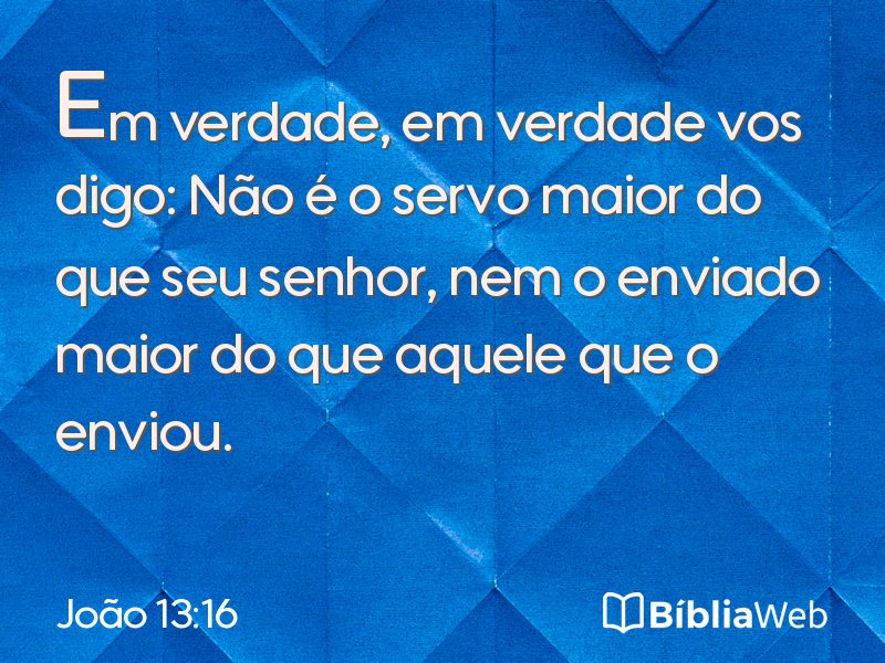 João 13:16 em imagem para compartilhar