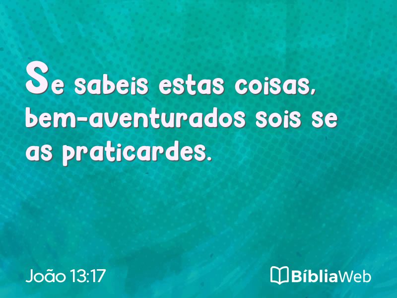 João 13:17 em imagem para compartilhar