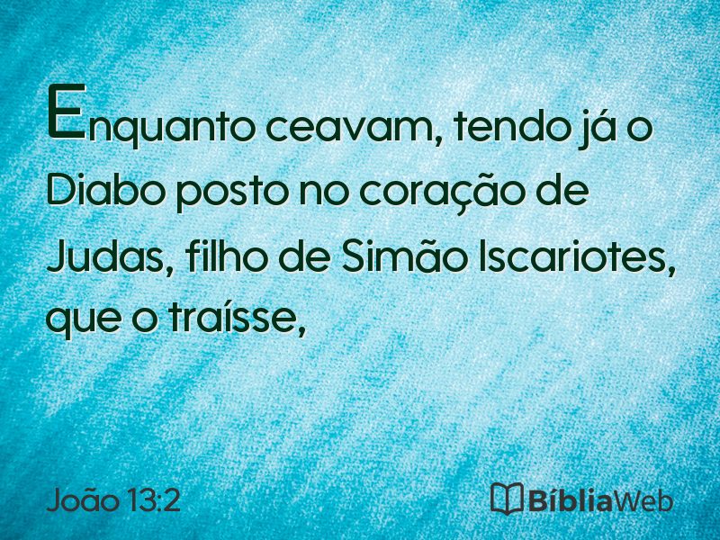 João 13:2 em imagem para compartilhar