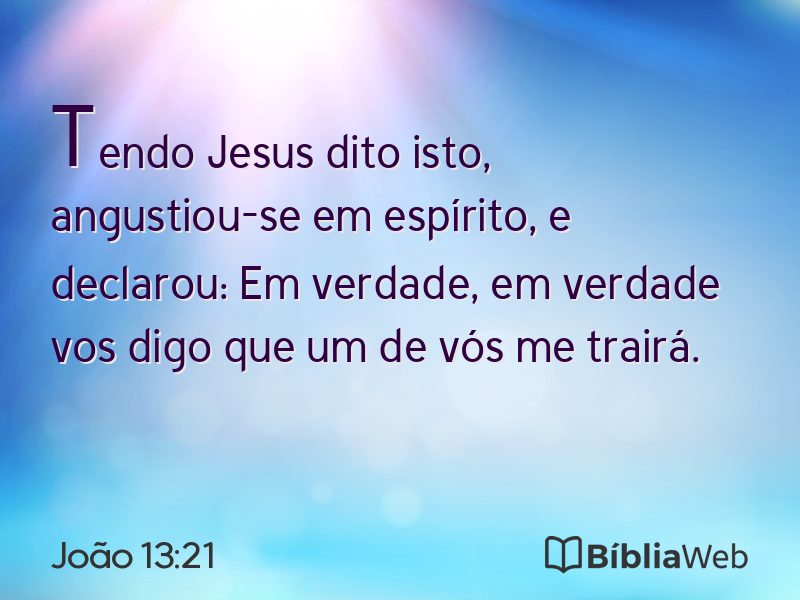 João 13:21 em imagem para compartilhar