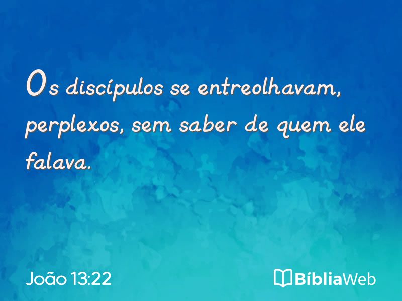 João 13:22 em imagem para compartilhar