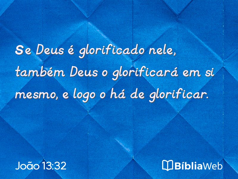 João 13:32 em imagem para compartilhar
