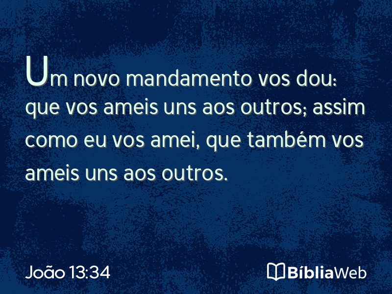 João 13:34 em imagem para compartilhar