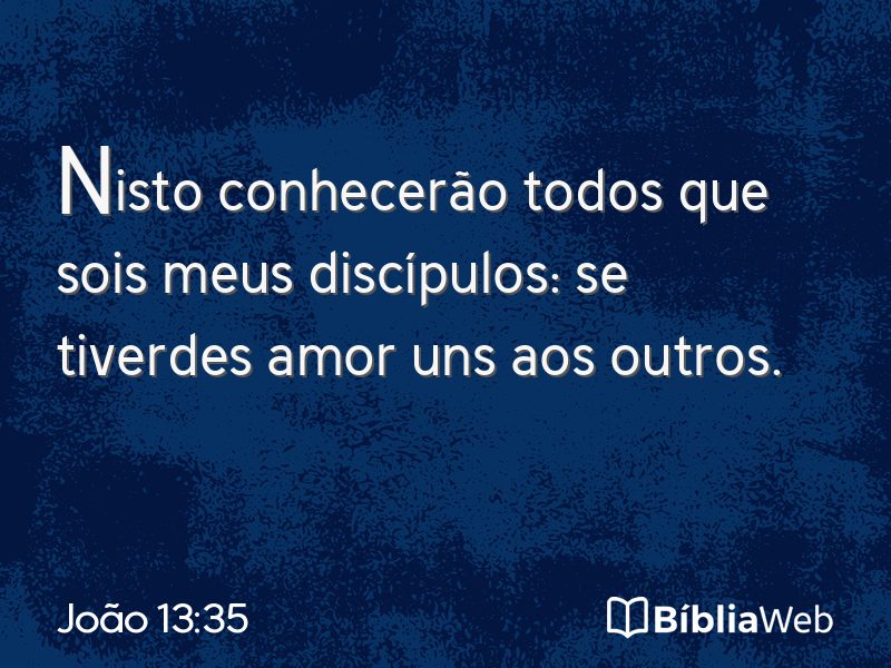 João 13:35 em imagem para compartilhar