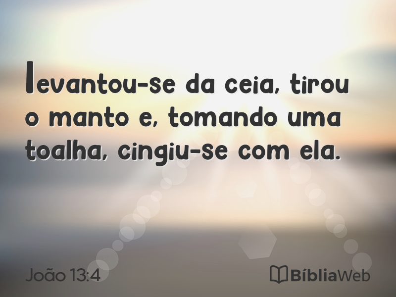 João 13:4 em imagem para compartilhar