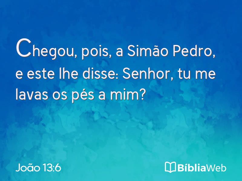 João 13:6 em imagem para compartilhar