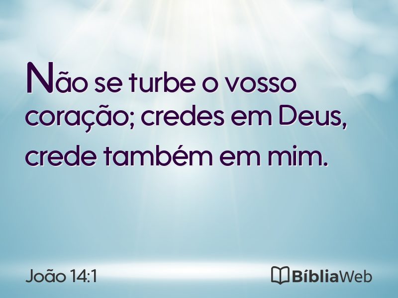 João 14:1 em imagem para compartilhar