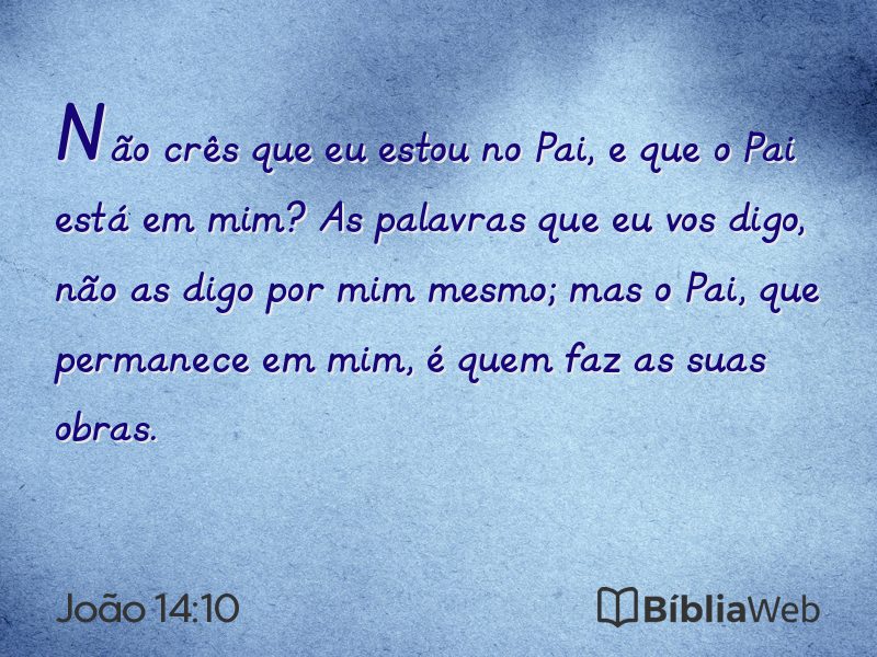João 14:10 em imagem para compartilhar