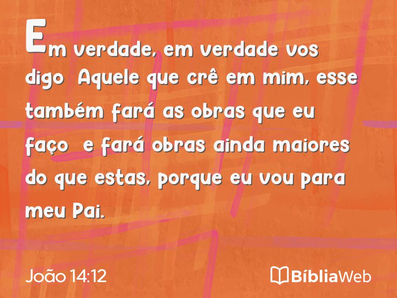 João 14:12 em imagem para compartilhar