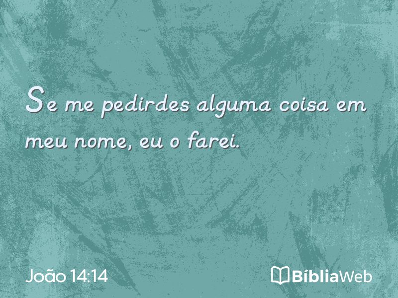 João 14:14 em imagem para compartilhar