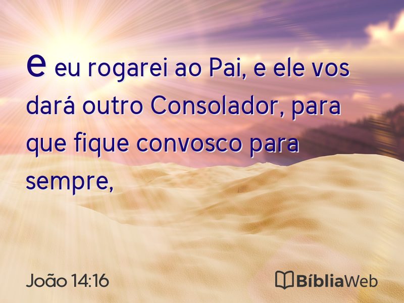 João 14:16 em imagem para compartilhar
