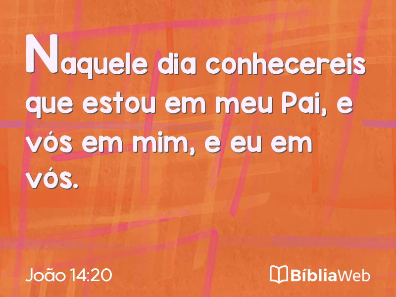 João 14:20 em imagem para compartilhar