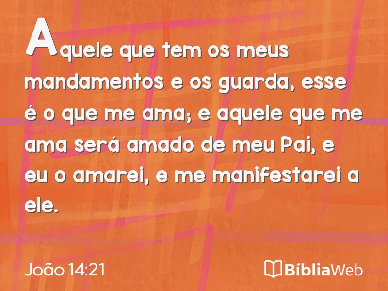 João 14:21 em imagem para compartilhar