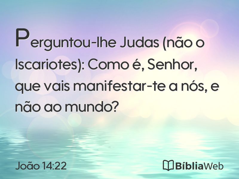 João 14:22 em imagem para compartilhar