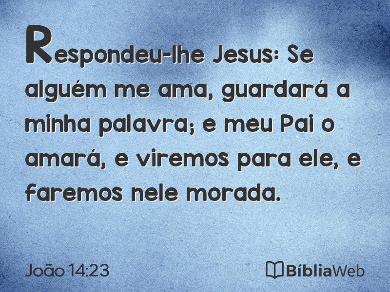 João 14:23 em imagem para compartilhar