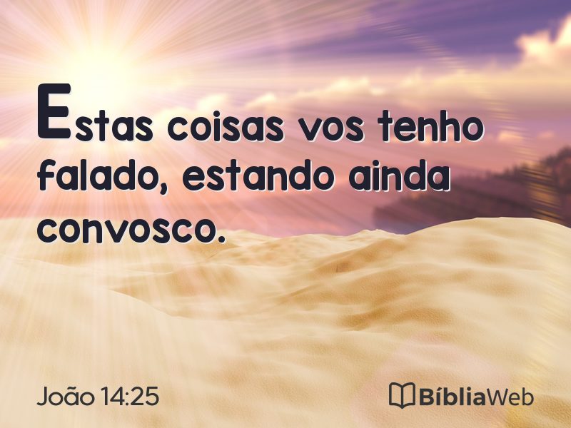 João 14:25 em imagem para compartilhar