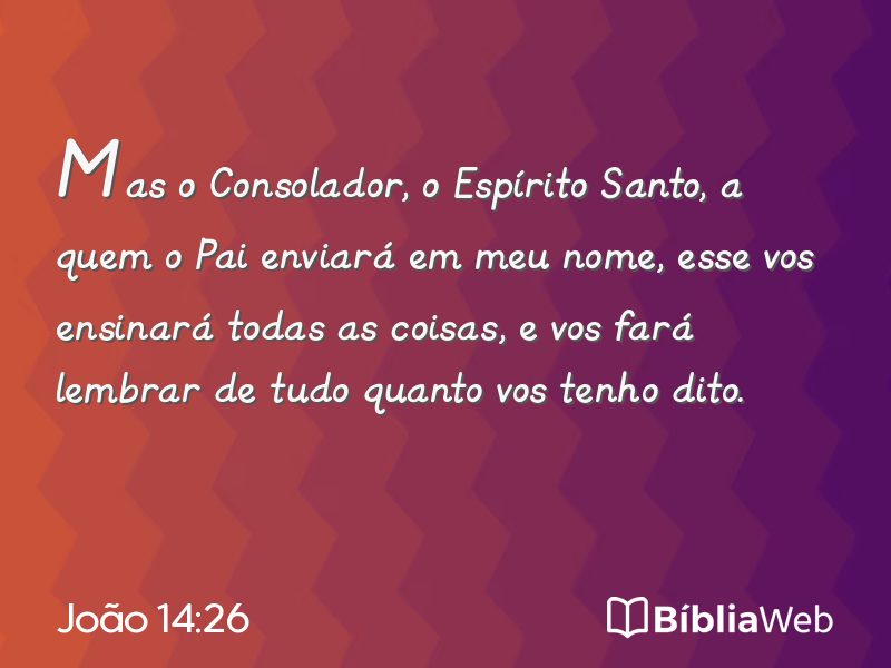 João 14:26 em imagem para compartilhar