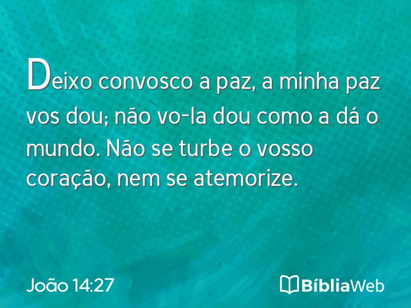 João 14:27 em imagem para compartilhar