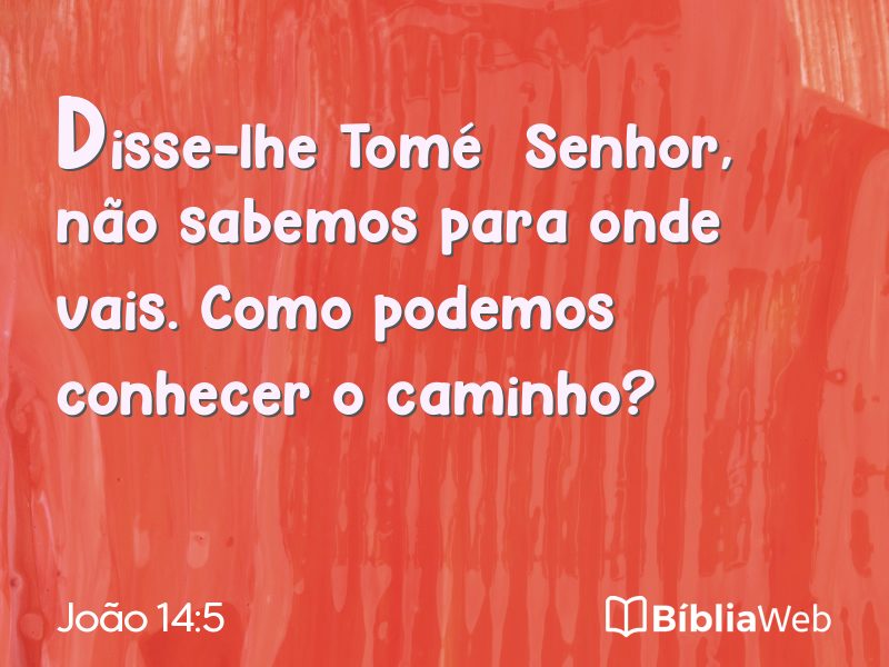 João 14:5 em imagem para compartilhar