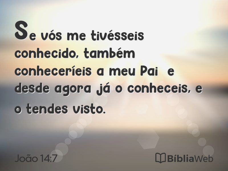 João 14:7 em imagem para compartilhar