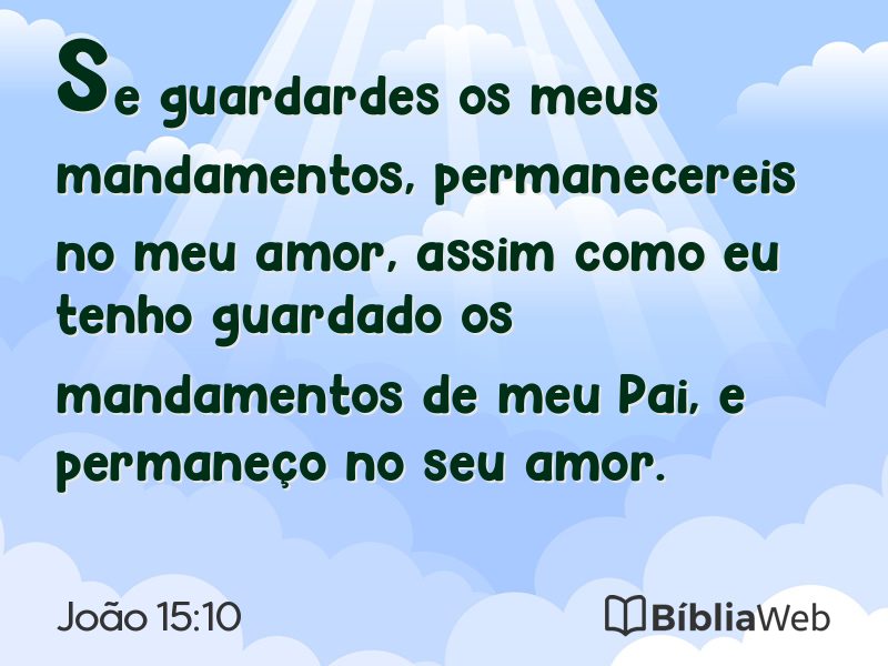 João 15:10 em imagem para compartilhar