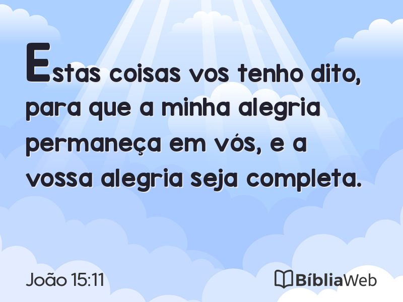 João 15:11 em imagem para compartilhar