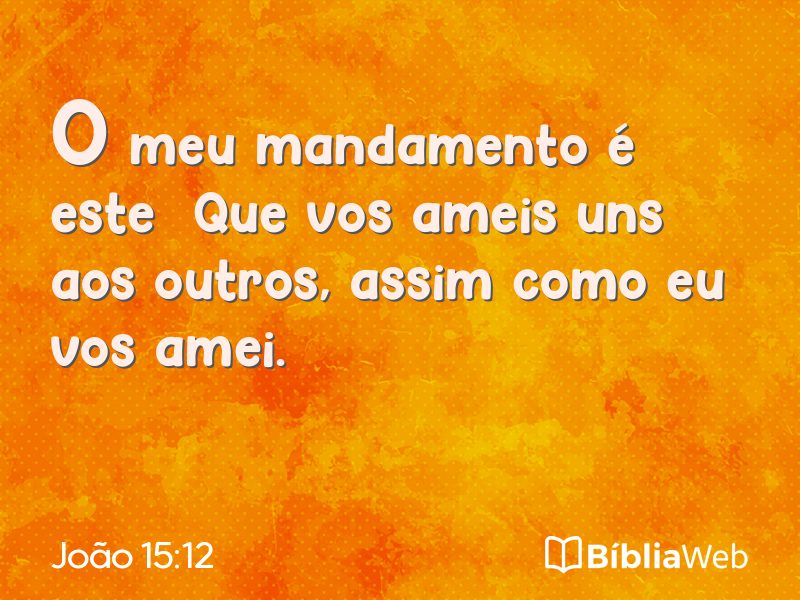 João 15:12 em imagem para compartilhar