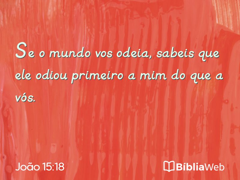 João 15:18 em imagem para compartilhar