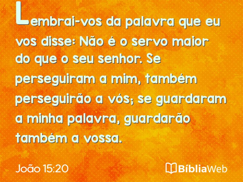 João 15:20 em imagem para compartilhar