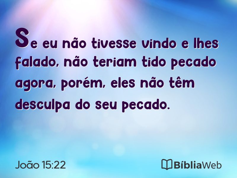 João 15:22 em imagem para compartilhar