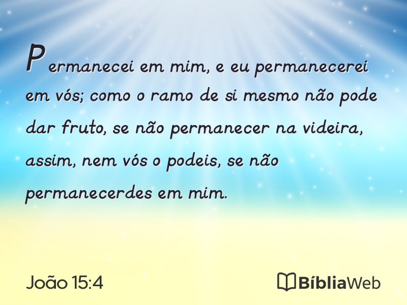 João 15:4 em imagem para compartilhar
