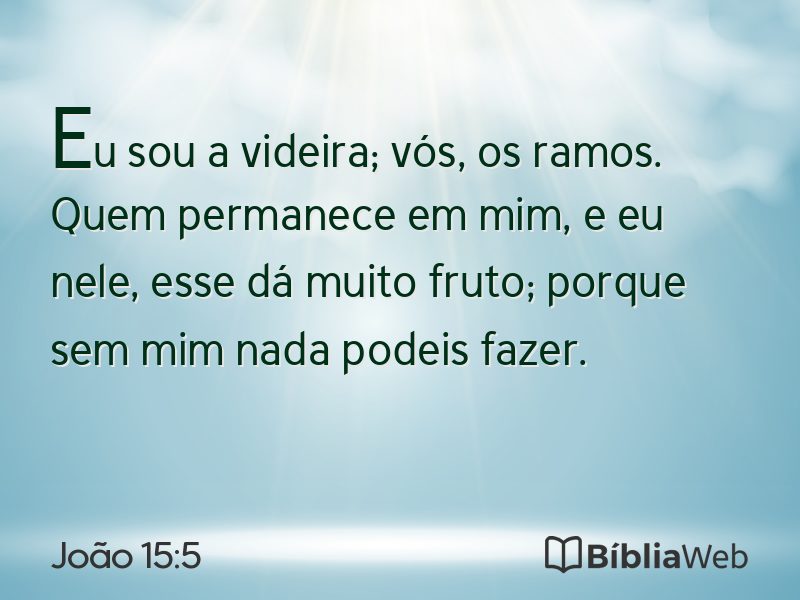 João 15:5 em imagem para compartilhar