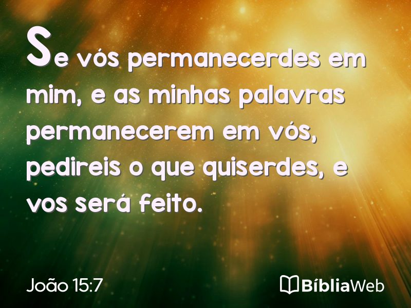 João 15:7 em imagem para compartilhar