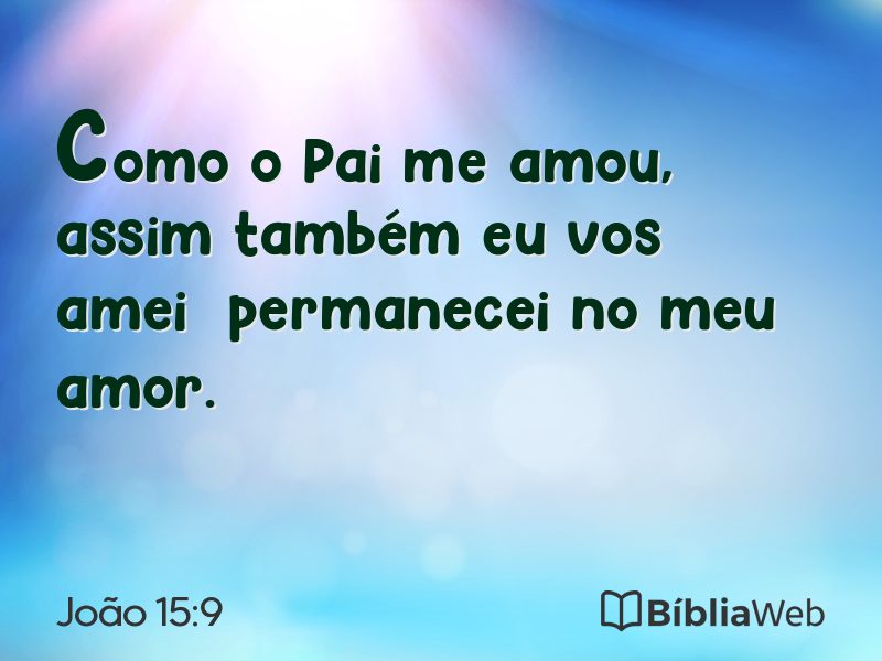 João 15:9 em imagem para compartilhar