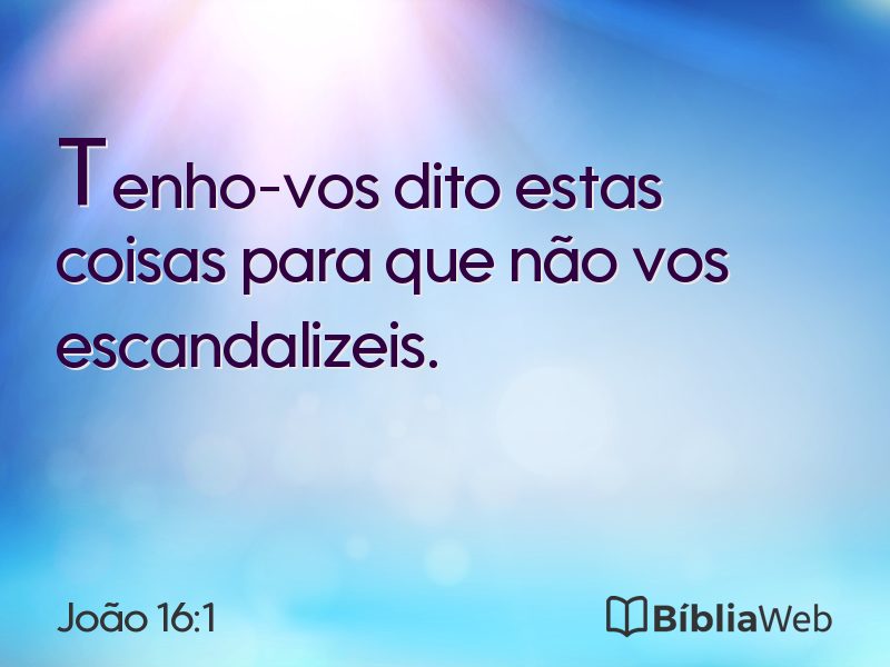 João 16:1 em imagem para compartilhar