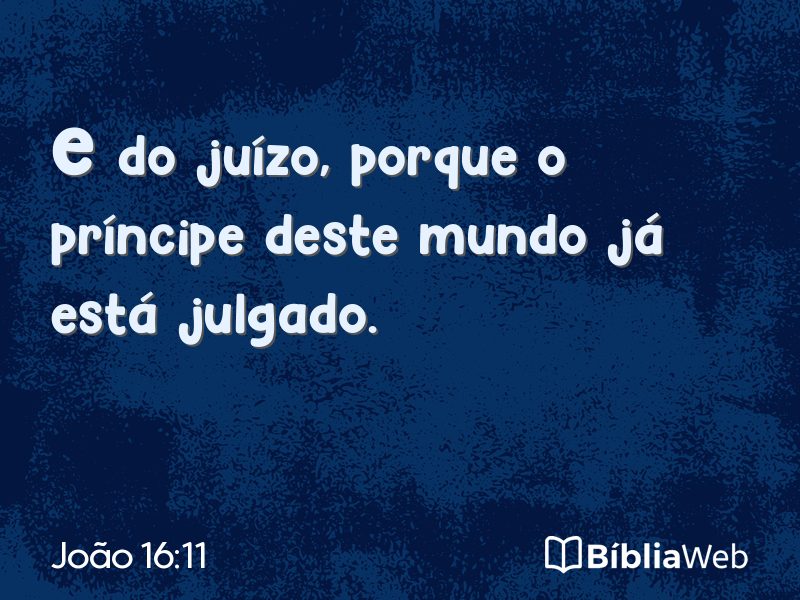 João 16:11 em imagem para compartilhar