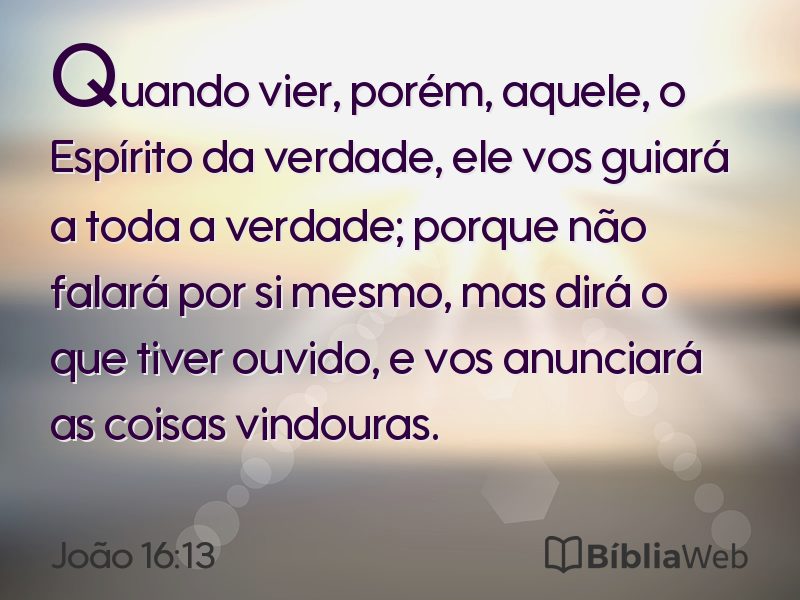 João 16:13 em imagem para compartilhar